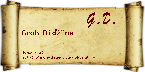 Groh Diána névjegykártya